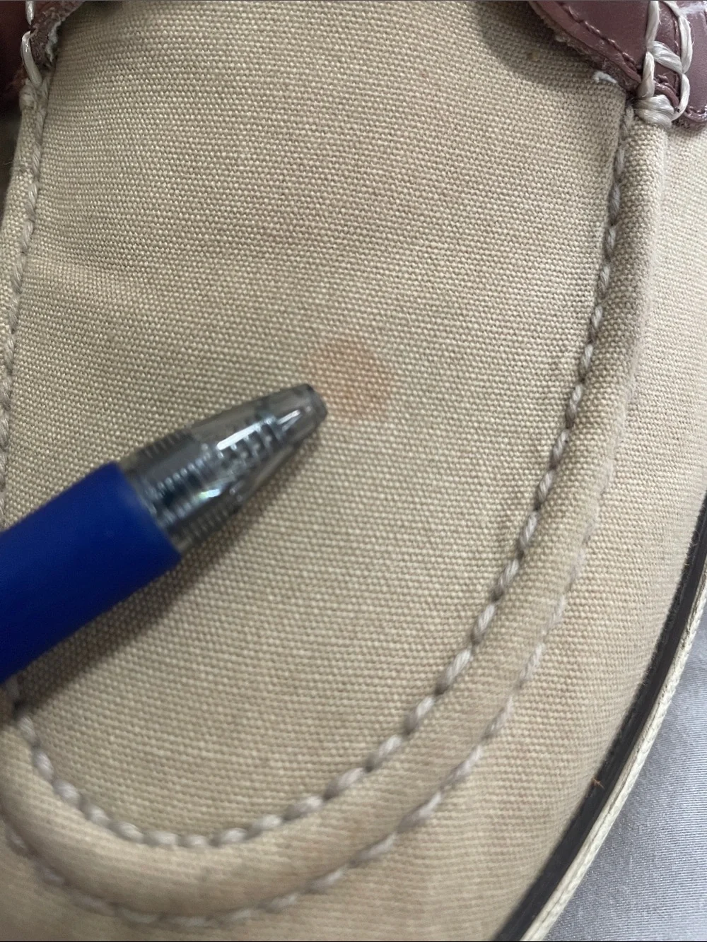 Polo Ralph Lauren Mansheim Canvas Boat Shoe | Size 11D | Tan & Brown Leather